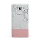 Marble White Carrara Pink Samsung Galaxy A7 2015 Case