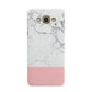 Marble White Carrara Pink Samsung Galaxy A8 Case