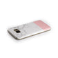 Marble White Carrara Pink Samsung Galaxy Case Side Close Up