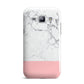 Marble White Carrara Pink Samsung Galaxy J1 2015 Case