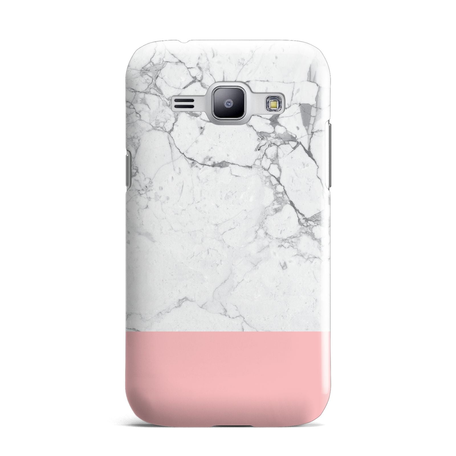 Marble White Carrara Pink Samsung Galaxy J1 2015 Case