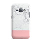 Marble White Carrara Pink Samsung Galaxy J1 2016 Case