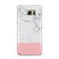 Marble White Carrara Pink Samsung Galaxy Note 5 Case