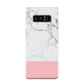 Marble White Carrara Pink Samsung Galaxy Note 8 Case