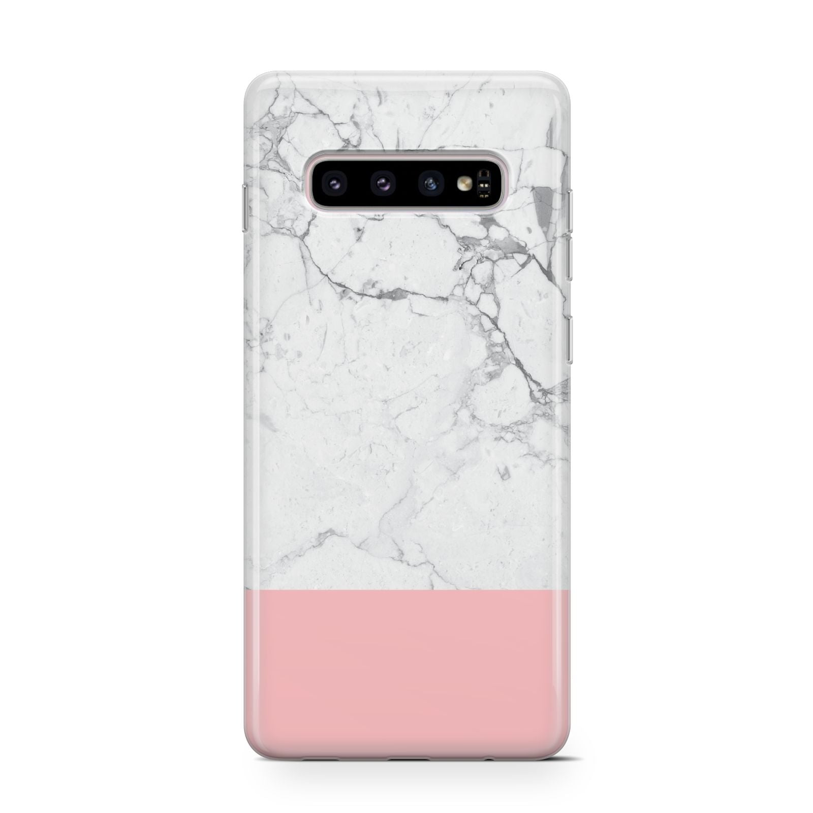 Marble White Carrara Pink Samsung Galaxy S10 Case