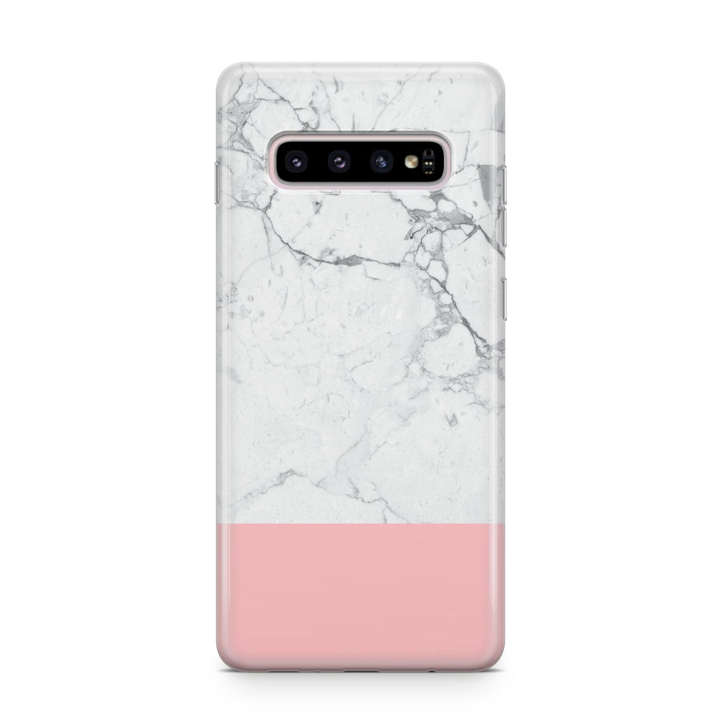 Marble White Carrara Pink Samsung Galaxy S10 Plus Case