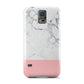Marble White Carrara Pink Samsung Galaxy S5 Case