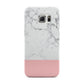 Marble White Carrara Pink Samsung Galaxy S6 Edge Case