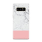 Marble White Carrara Pink Samsung Galaxy S8 Case