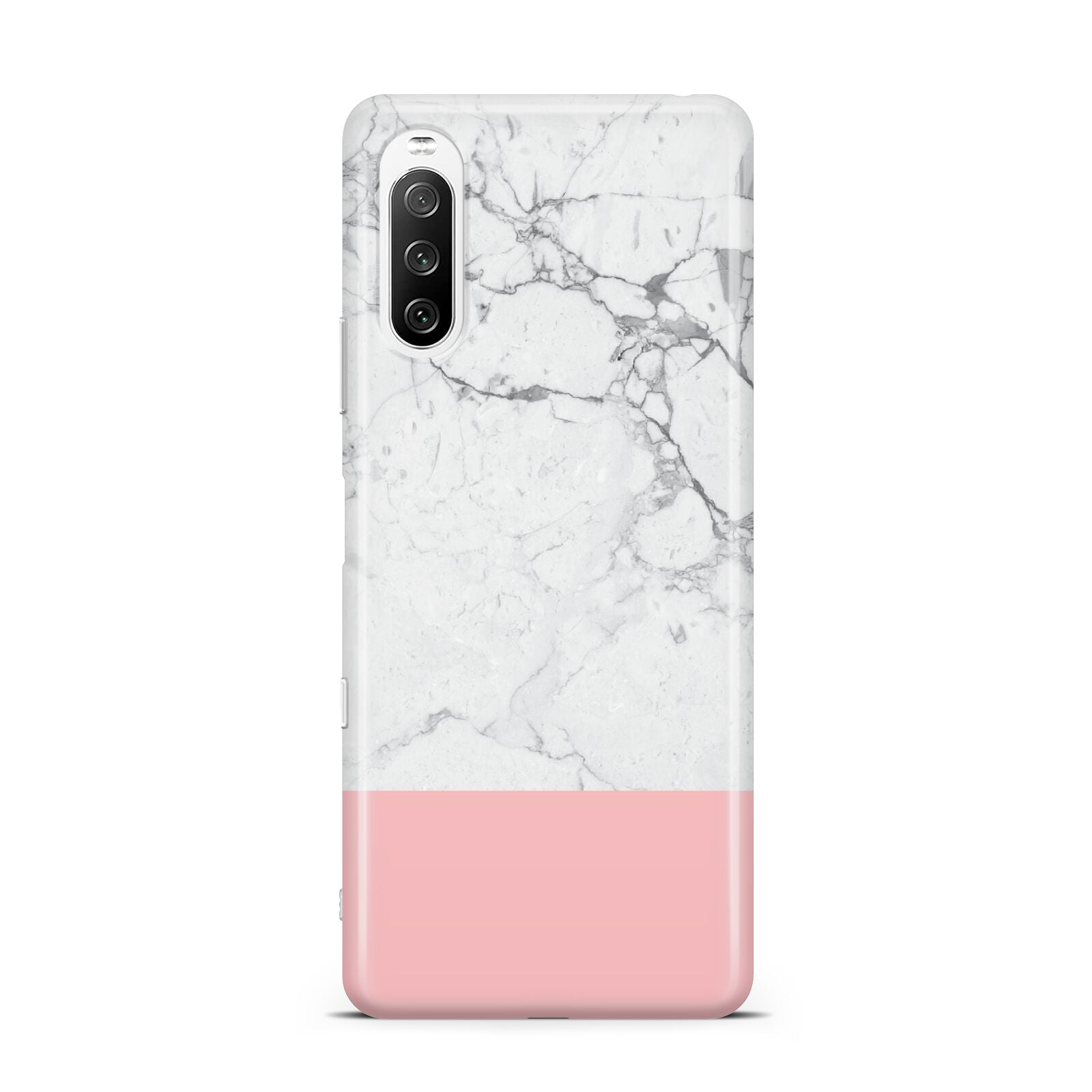 Marble White Carrara Pink Sony Xperia 10 III Case