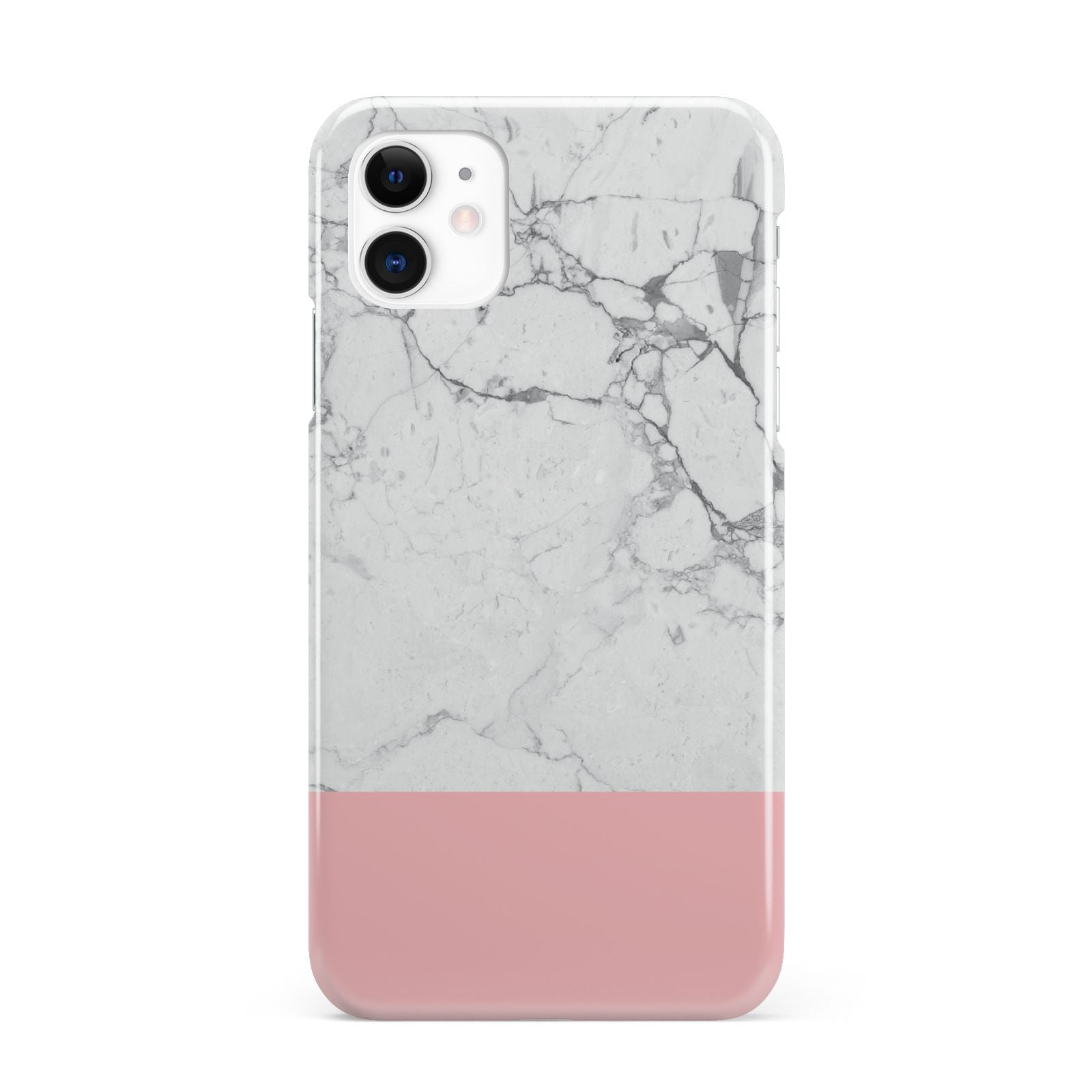 Marble White Carrara Pink iPhone 11 3D Snap Case