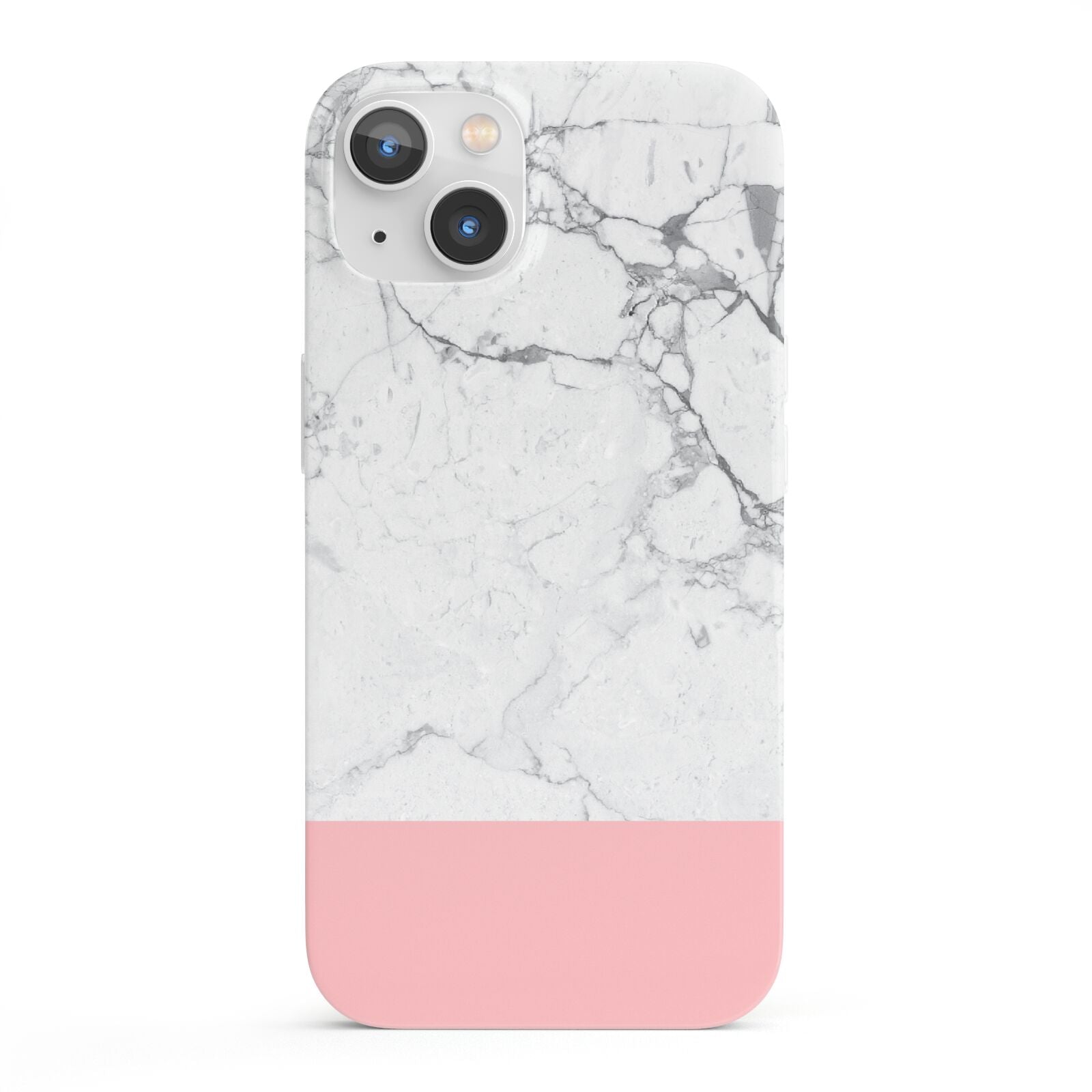 Marble White Carrara Pink iPhone 13 Full Wrap 3D Snap Case