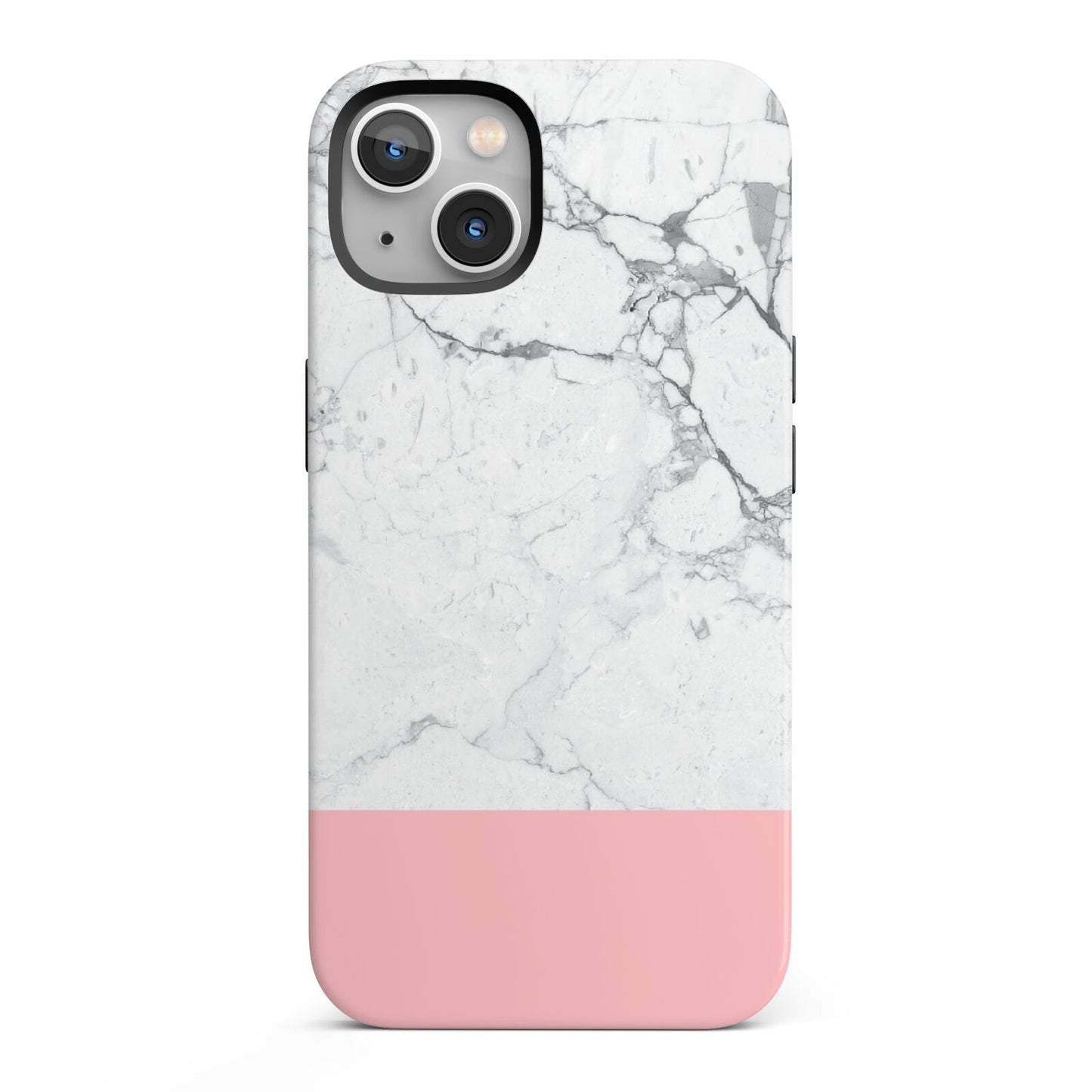 Marble White Carrara Pink iPhone 13 Full Wrap 3D Tough Case
