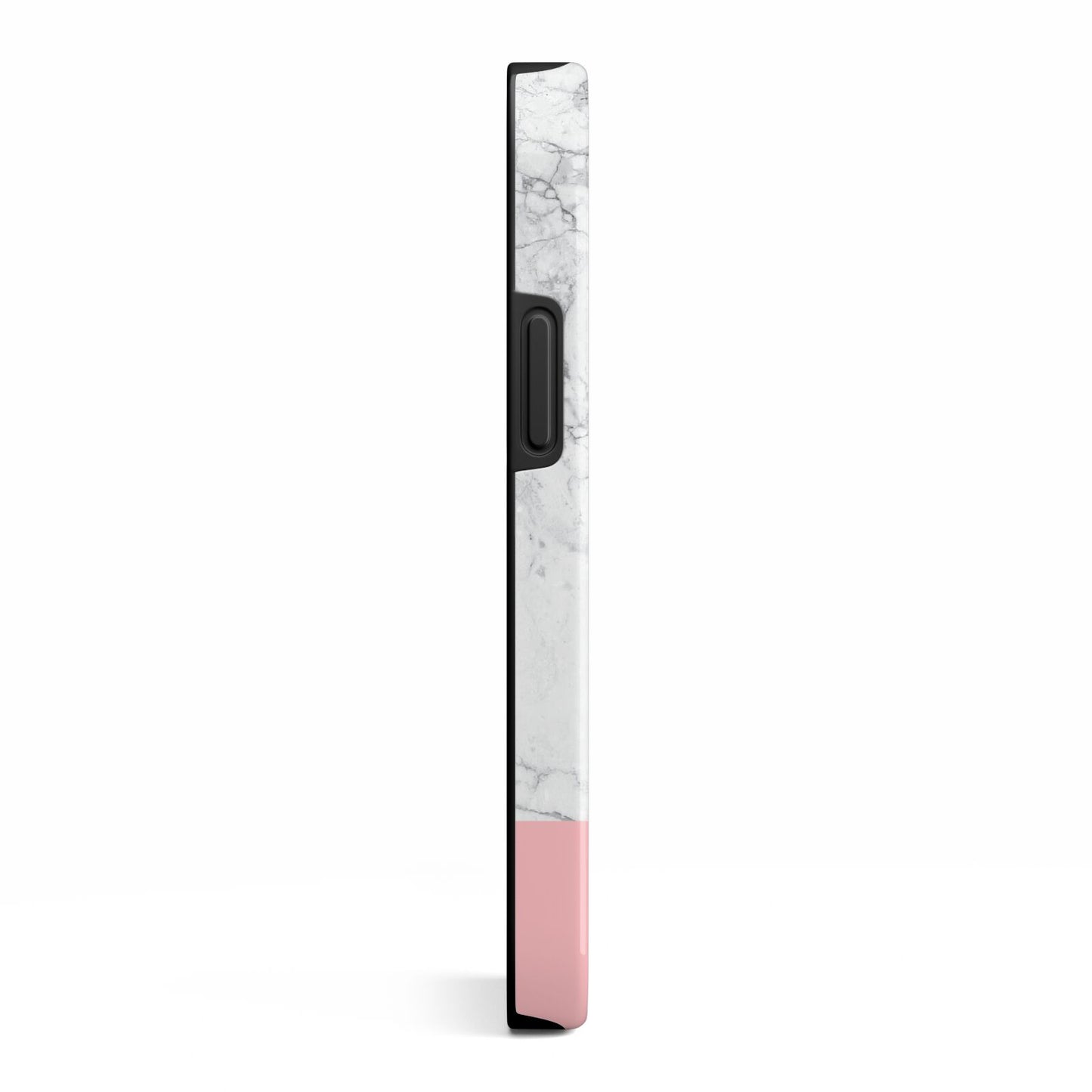 Marble White Carrara Pink iPhone 13 Mini Side Image 3D Tough Case