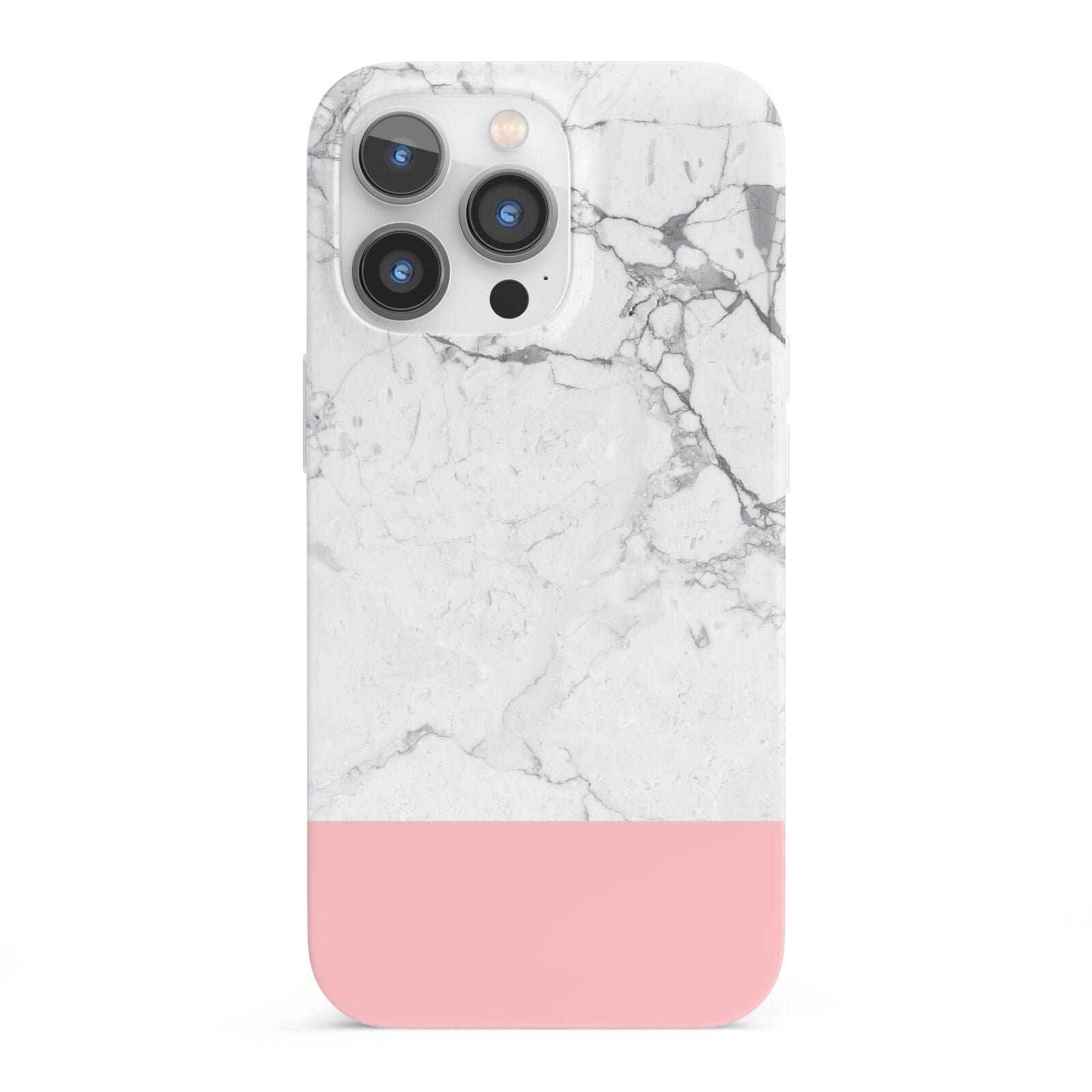 Marble White Carrara Pink iPhone 13 Pro Full Wrap 3D Snap Case