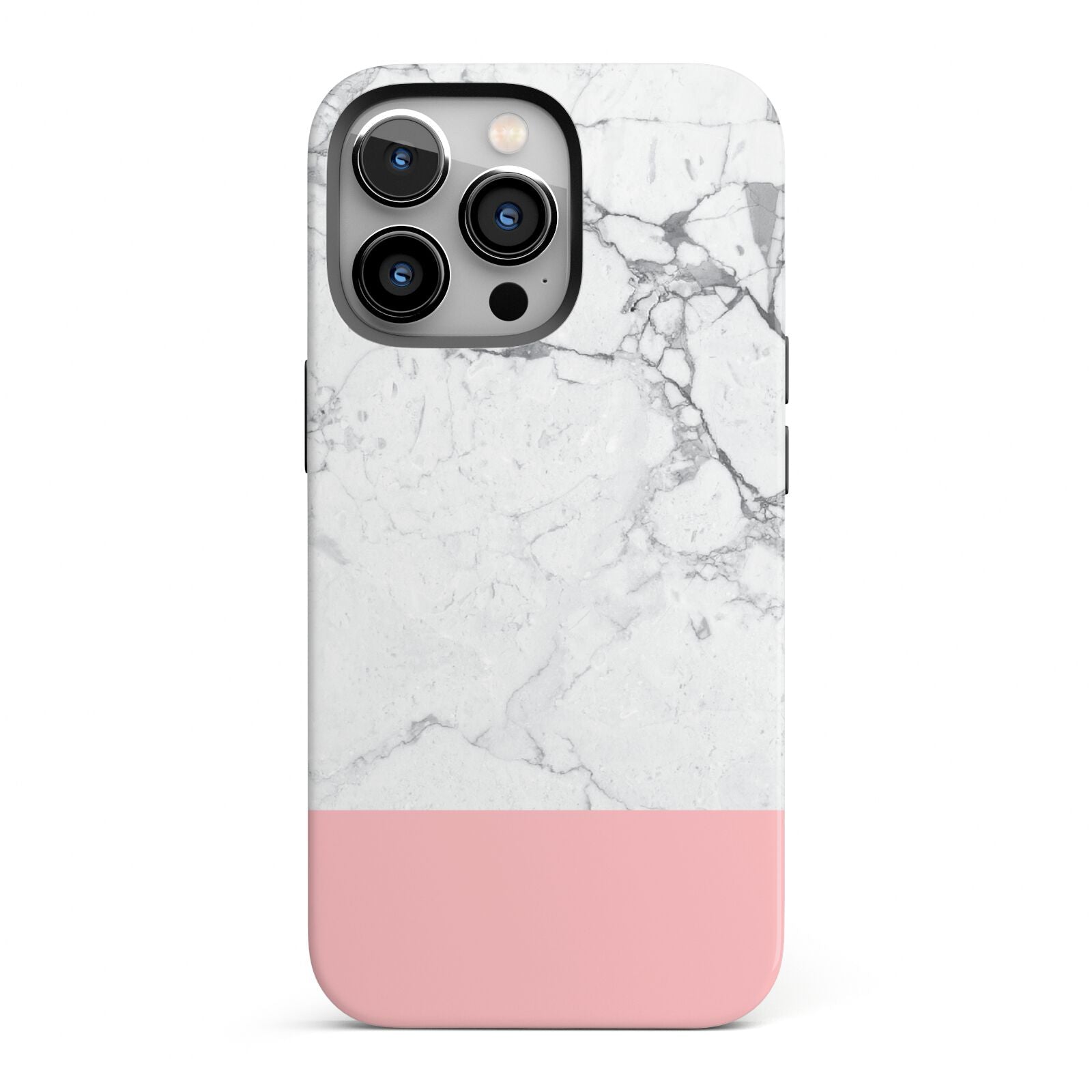 Marble White Carrara Pink iPhone 13 Pro Full Wrap 3D Tough Case