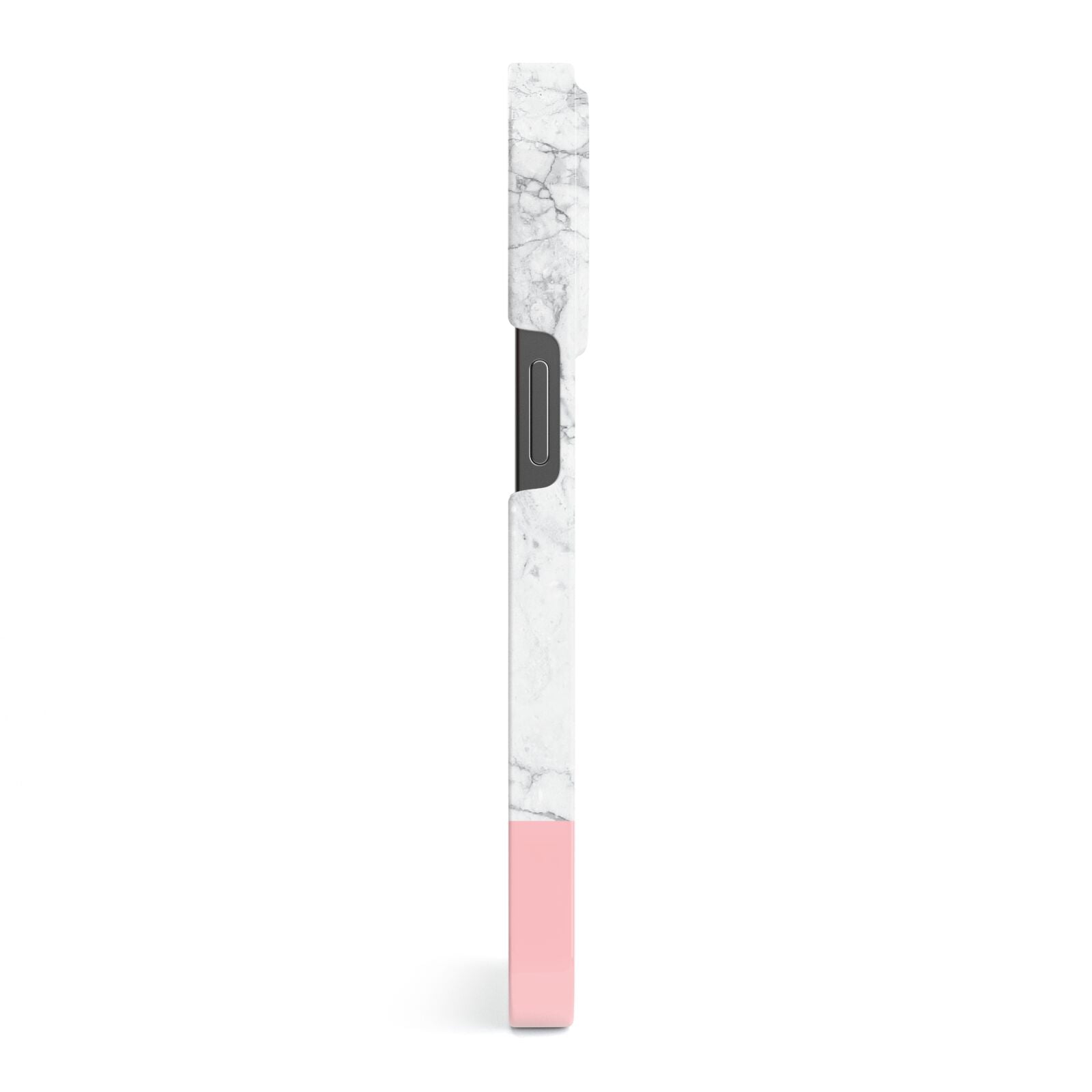 Marble White Carrara Pink iPhone 13 Pro Side Image 3D Snap Case