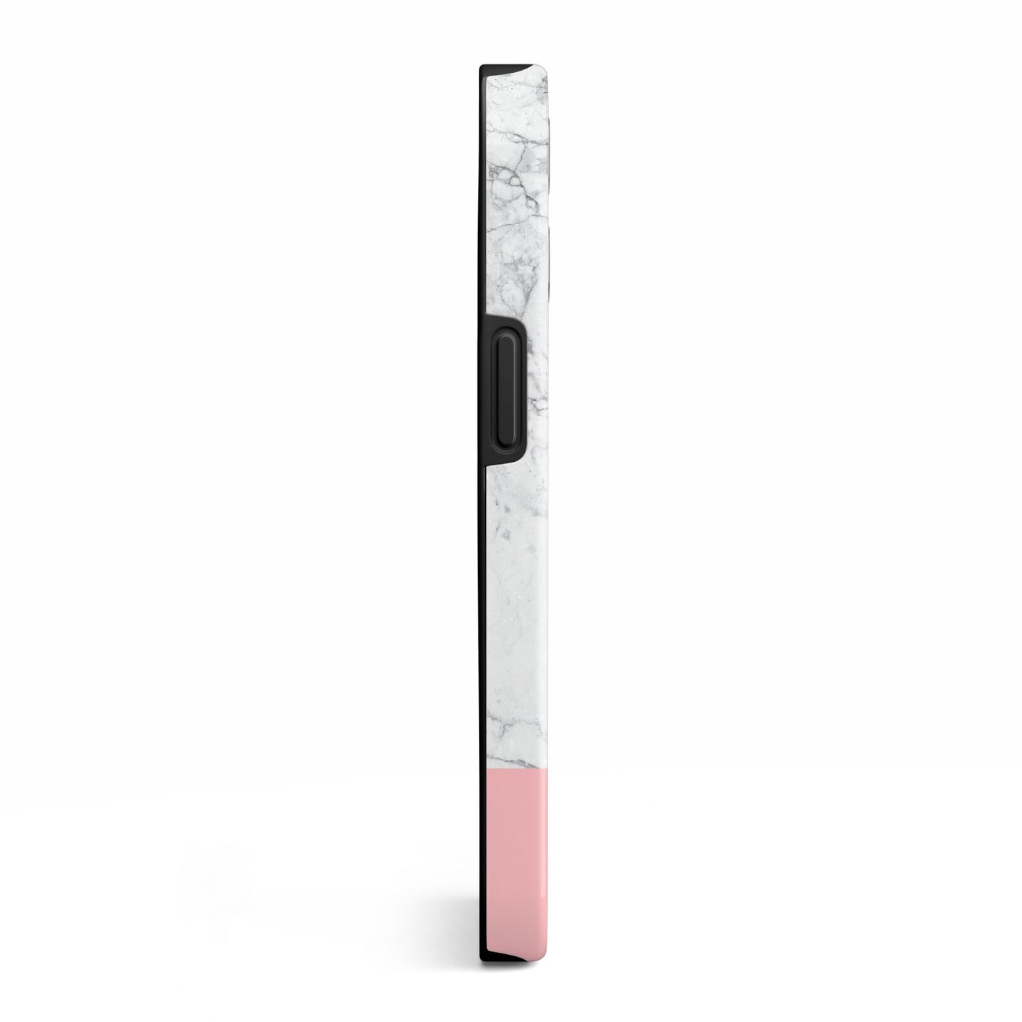 Marble White Carrara Pink iPhone 13 Pro Side Image 3D Tough Case