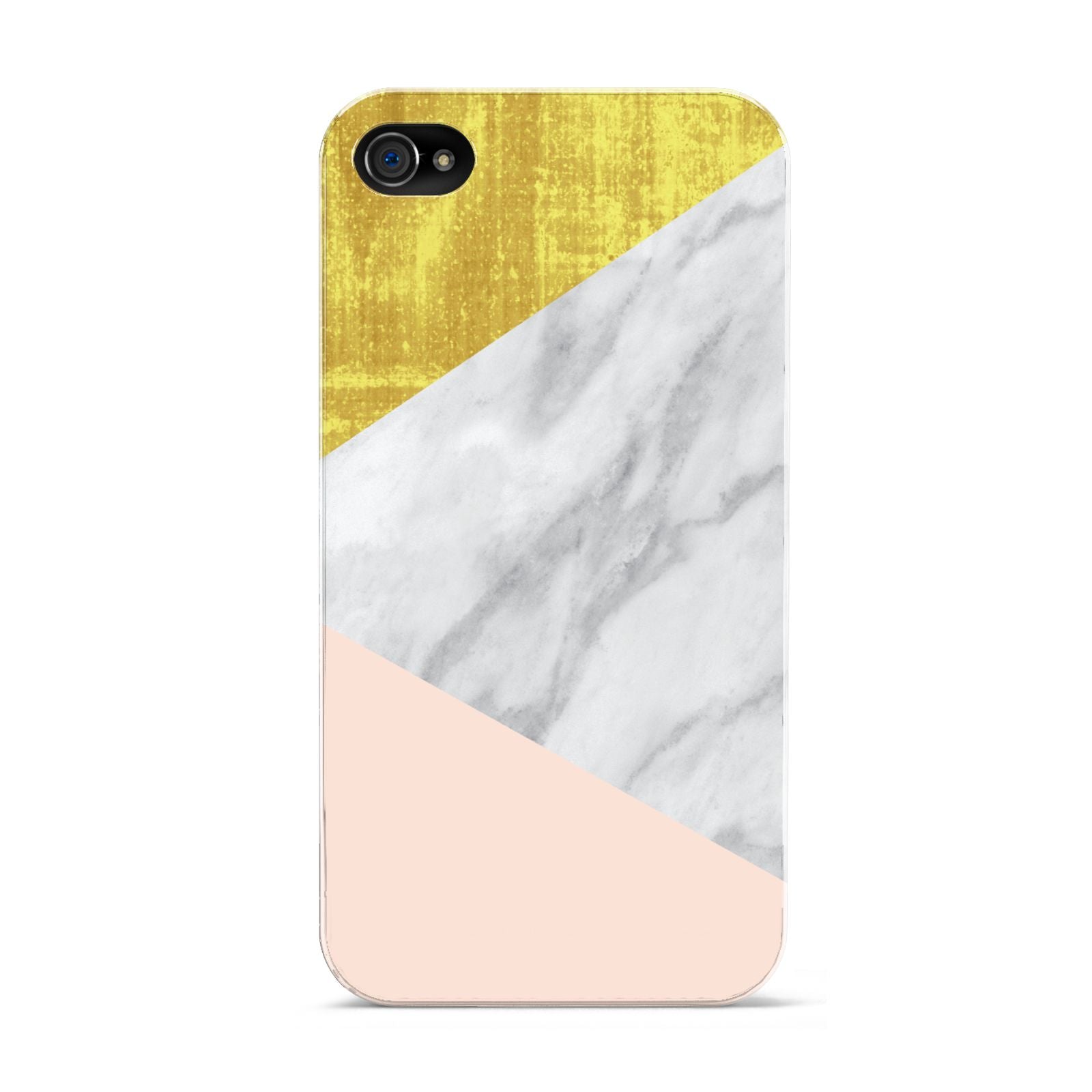Marble White Gold Foil Peach Apple iPhone 4s Case