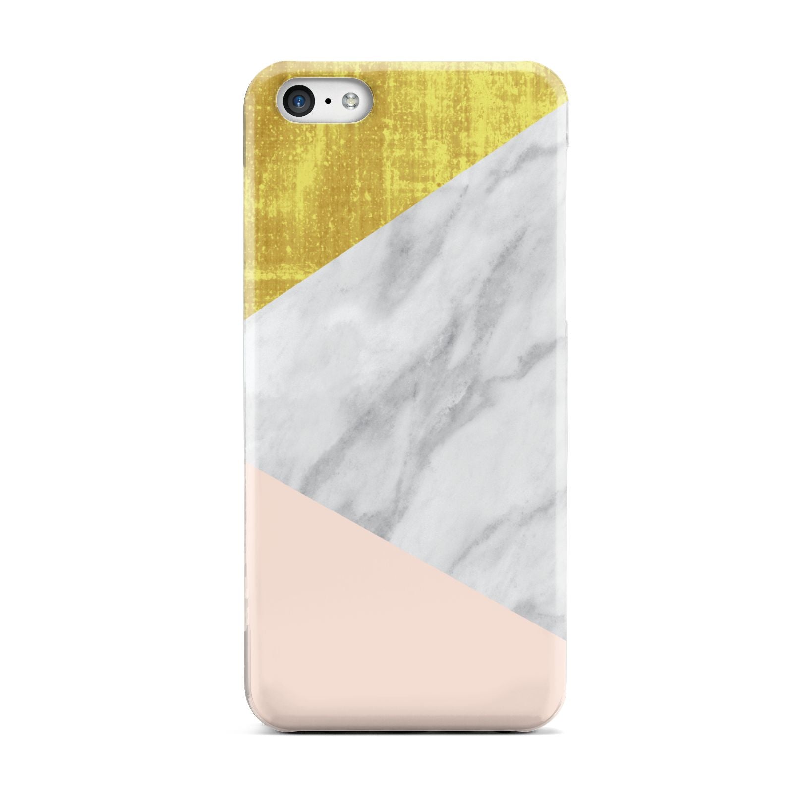 Marble White Gold Foil Peach Apple iPhone 5c Case