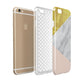 Marble White Gold Foil Peach Apple iPhone 6 3D Tough Case Expanded view