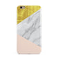 Marble White Gold Foil Peach Apple iPhone 6 Plus 3D Tough Case