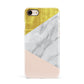 Marble White Gold Foil Peach Apple iPhone 7 8 3D Snap Case