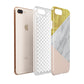 Marble White Gold Foil Peach Apple iPhone 7 8 Plus 3D Tough Case Expanded View