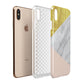 Marble White Gold Foil Peach Apple iPhone Xs Max 3D Tough Case Expanded View