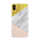 Marble White Gold Foil Peach Apple iPhone Xs Max 3D Tough Case
