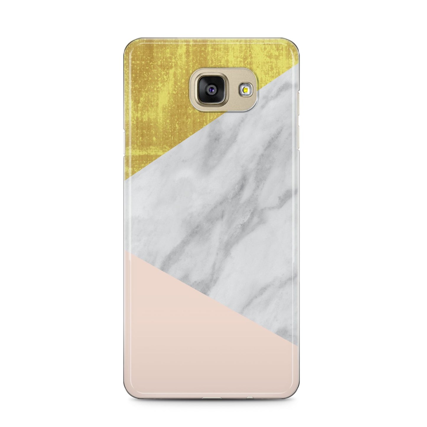 Marble White Gold Foil Peach Samsung Galaxy A5 2016 Case on gold phone