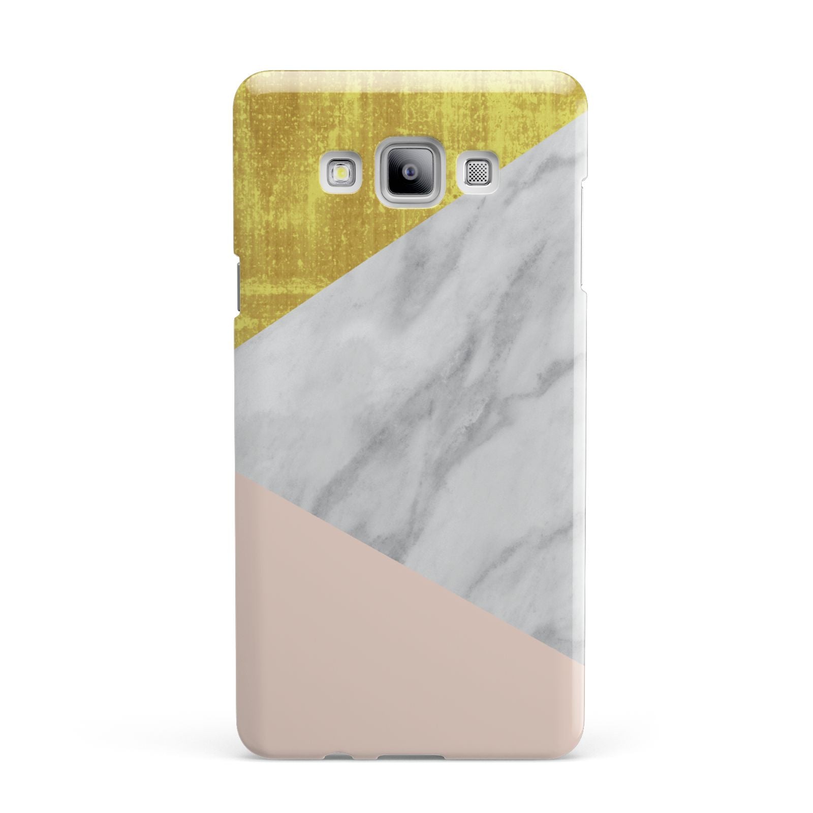 Marble White Gold Foil Peach Samsung Galaxy A7 2015 Case