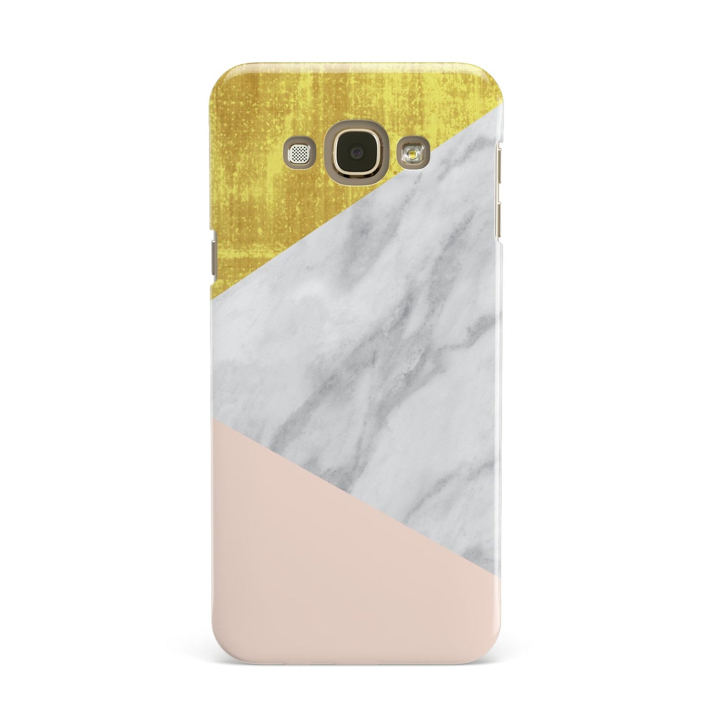 Marble White Gold Foil Peach Samsung Galaxy A8 Case