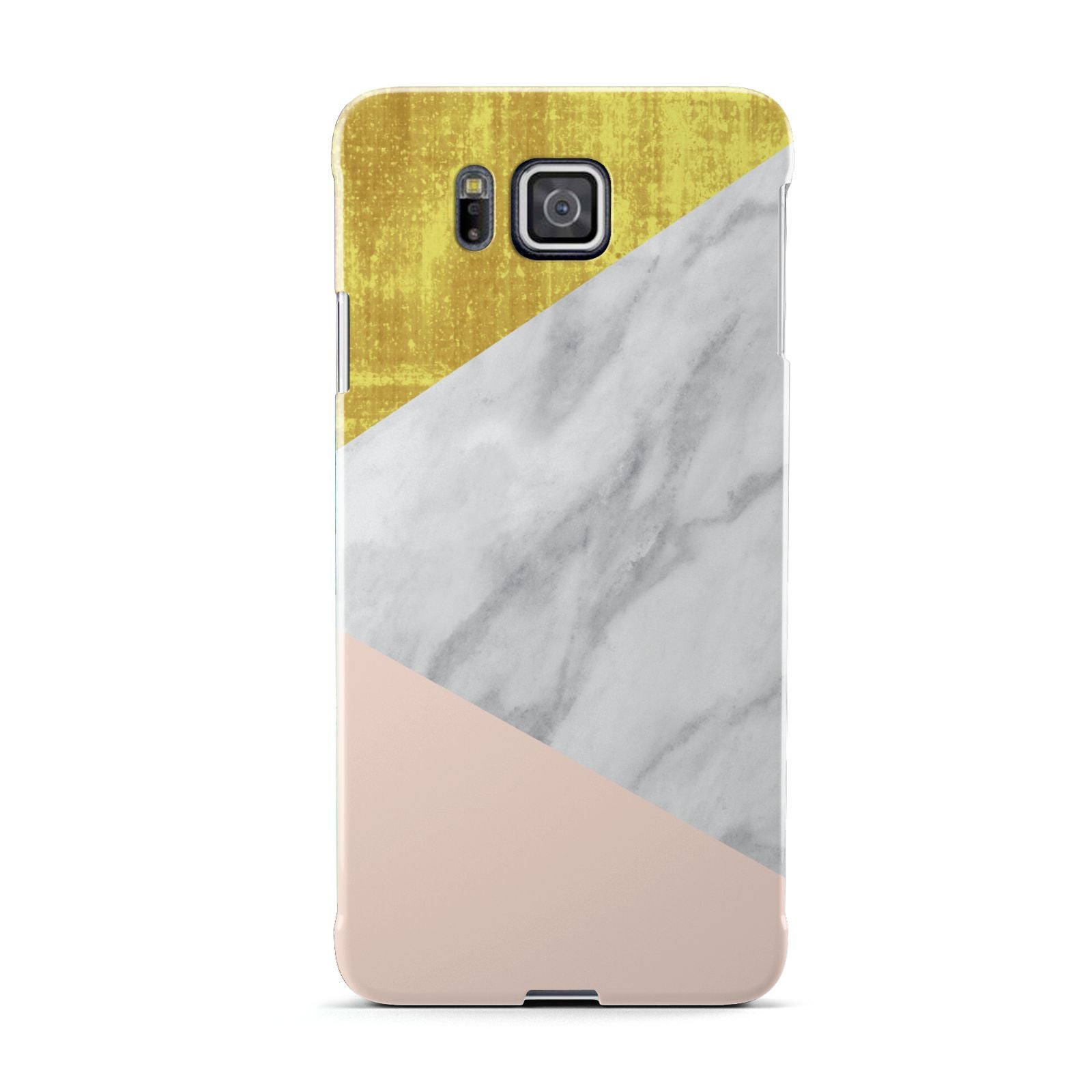 Marble White Gold Foil Peach Samsung Galaxy Alpha Case