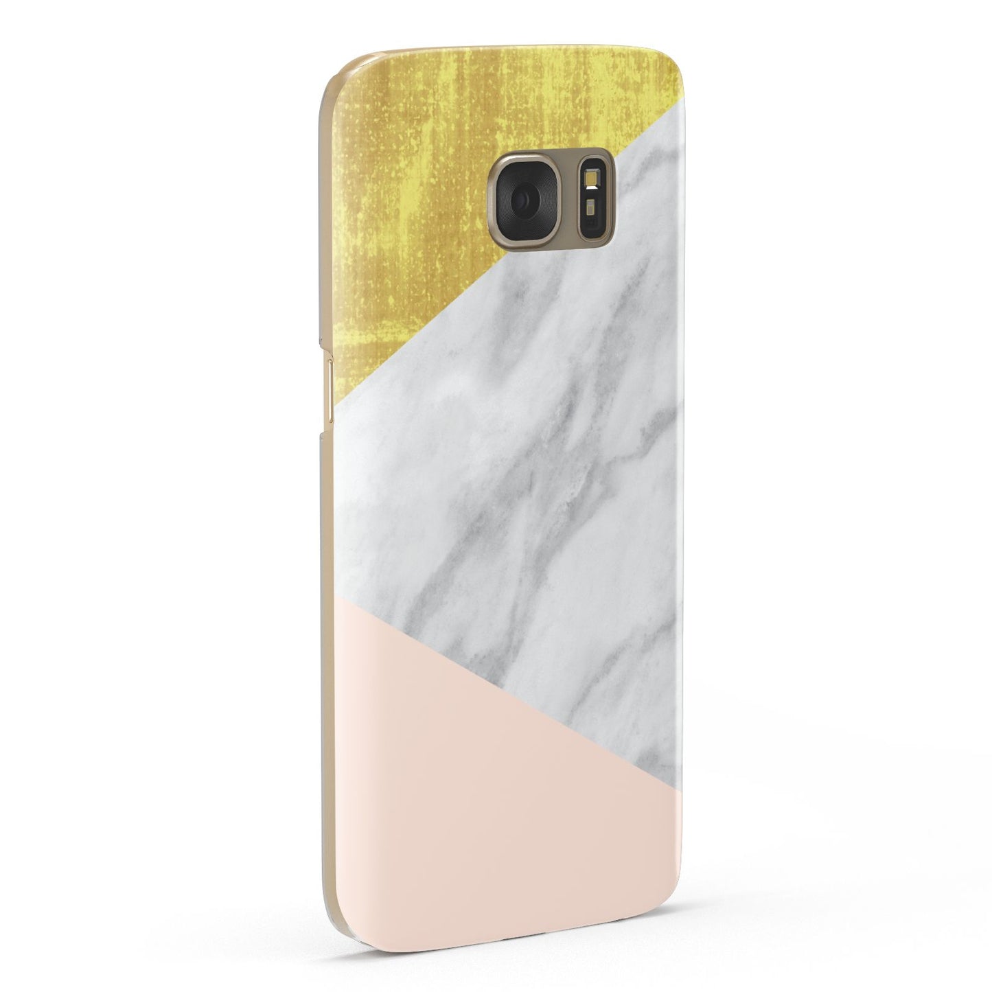 Marble White Gold Foil Peach Samsung Galaxy Case Fourty Five Degrees