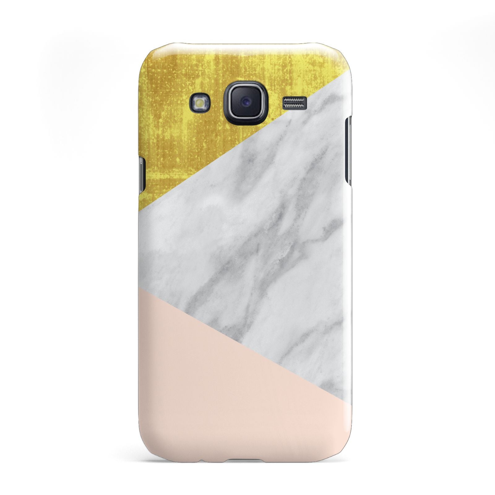 Marble White Gold Foil Peach Samsung Galaxy J5 Case