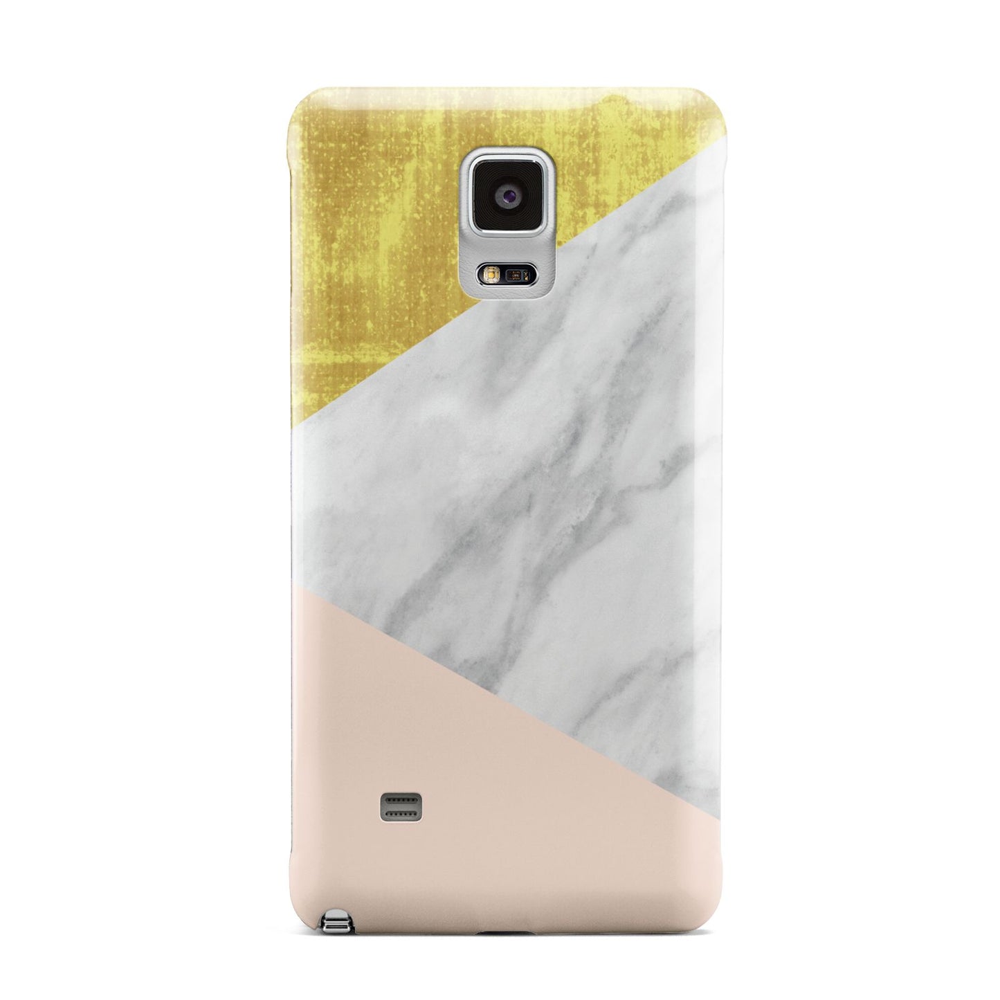 Marble White Gold Foil Peach Samsung Galaxy Note 4 Case