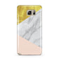 Marble White Gold Foil Peach Samsung Galaxy Note 5 Case