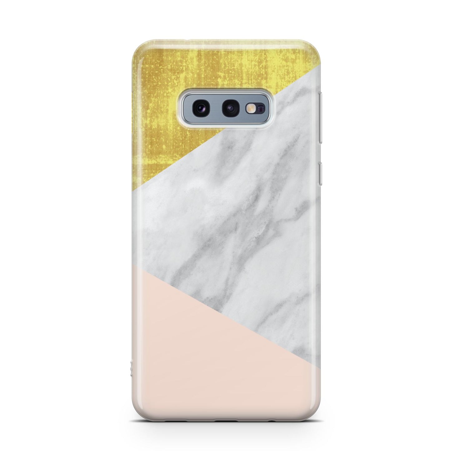 Marble White Gold Foil Peach Samsung Galaxy S10E Case