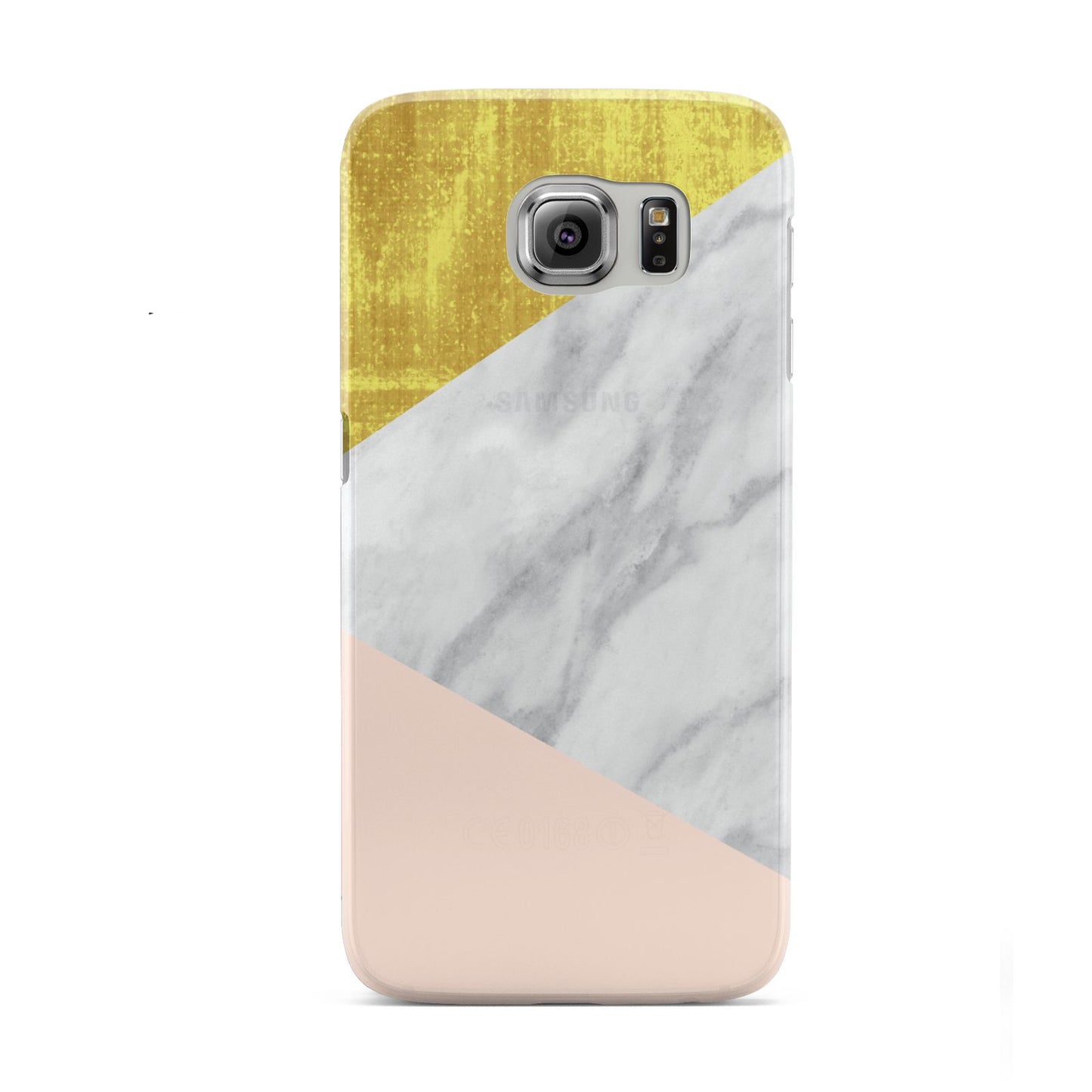 Marble White Gold Foil Peach Samsung Galaxy S6 Case