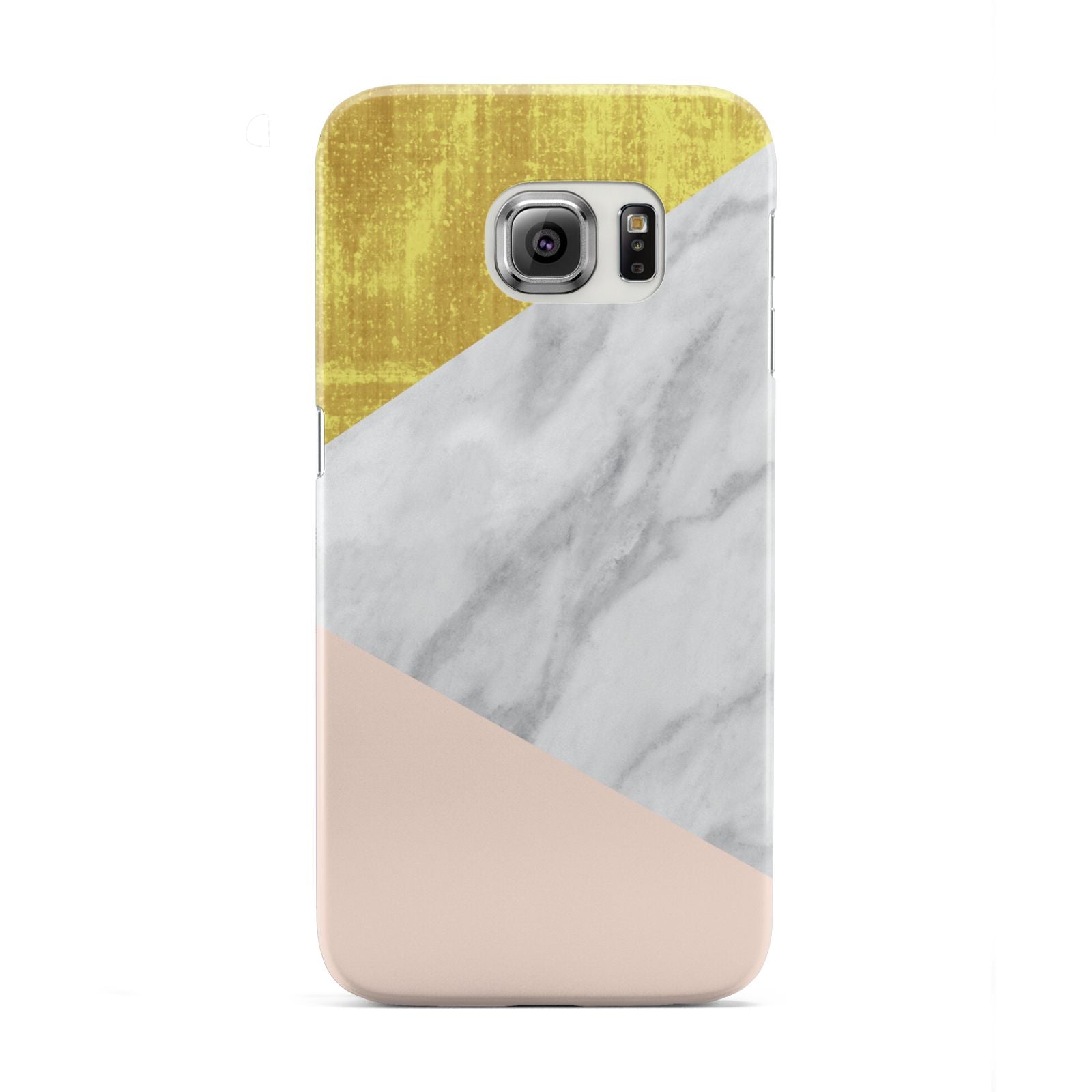 Marble White Gold Foil Peach Samsung Galaxy S6 Edge Case