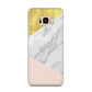Marble White Gold Foil Peach Samsung Galaxy S8 Plus Case