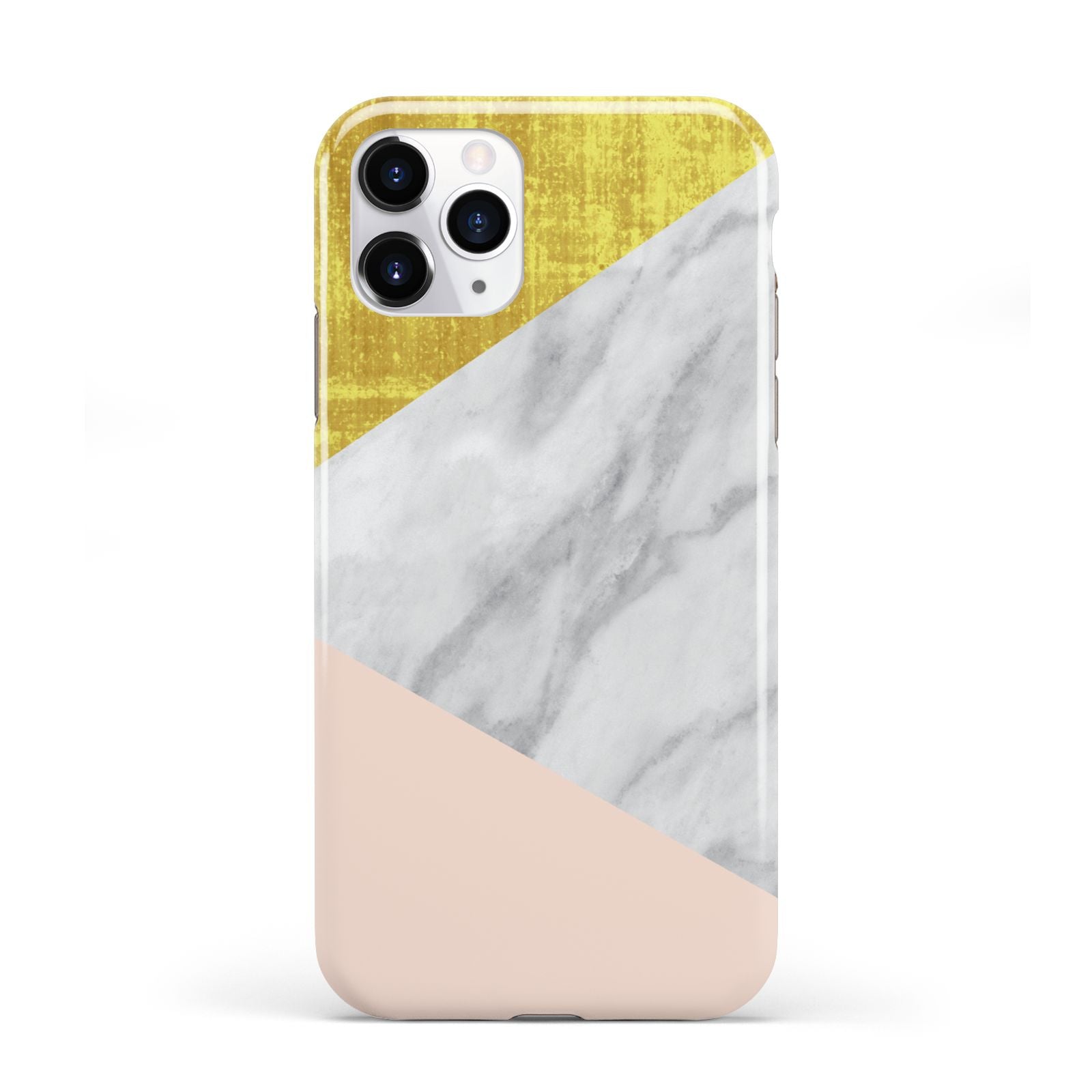Marble White Gold Foil Peach iPhone 11 Pro 3D Tough Case