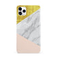 Marble White Gold Foil Peach iPhone 11 Pro Max 3D Snap Case