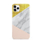 Marble White Gold Foil Peach iPhone 11 Pro Max 3D Tough Case