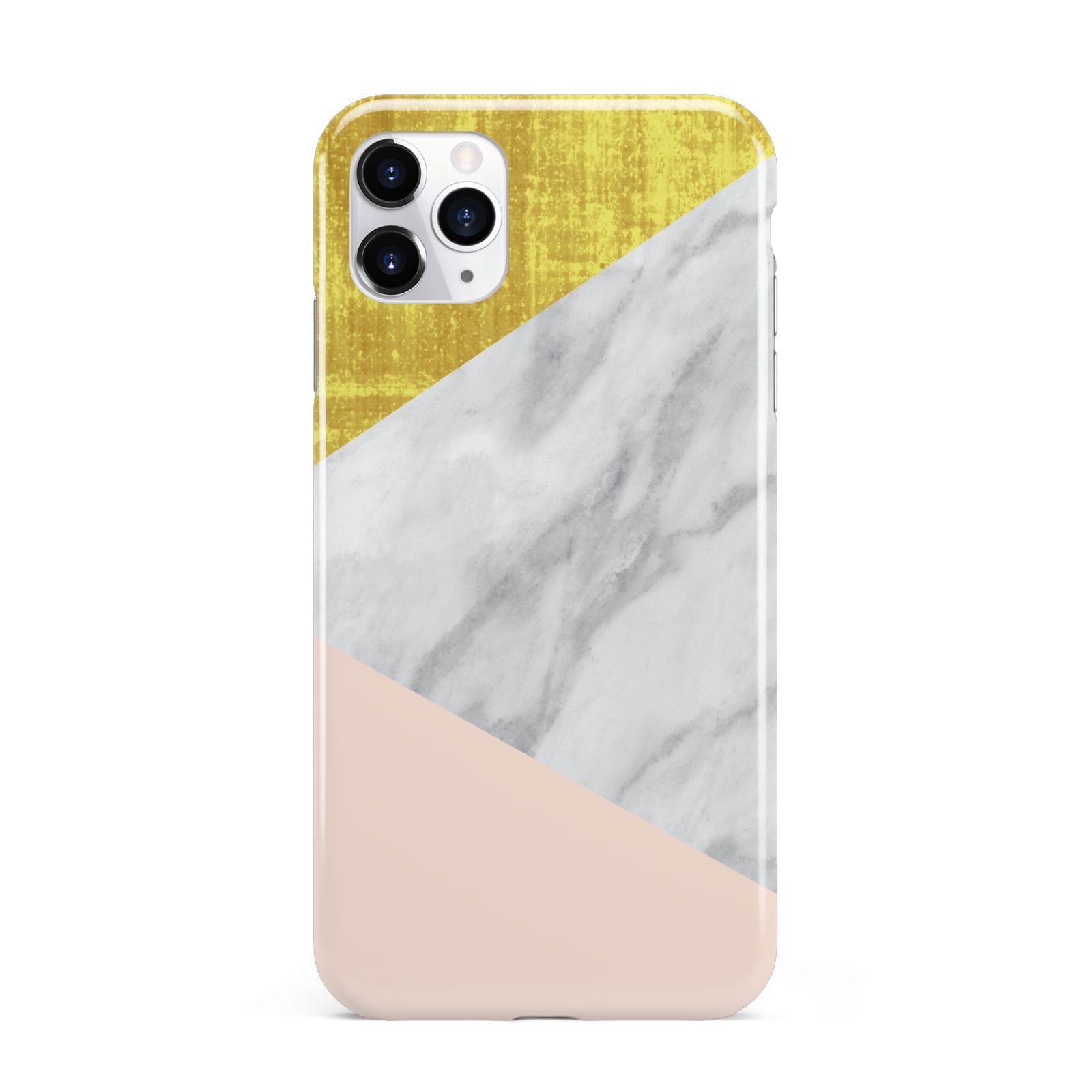 Marble White Gold Foil Peach iPhone 11 Pro Max 3D Tough Case