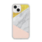 Marble White Gold Foil Peach iPhone 14 Glitter Tough Case Starlight