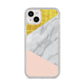 Marble White Gold Foil Peach iPhone 14 Plus Glitter Tough Case Starlight
