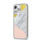 Marble White Gold Foil Peach iPhone 14 Pro Max Glitter Tough Case Silver Angled Image