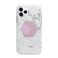 Marble White Grey Carrara Apple iPhone 11 Pro in Silver with Bumper Case